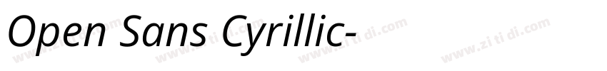 Open Sans Cyrillic字体转换